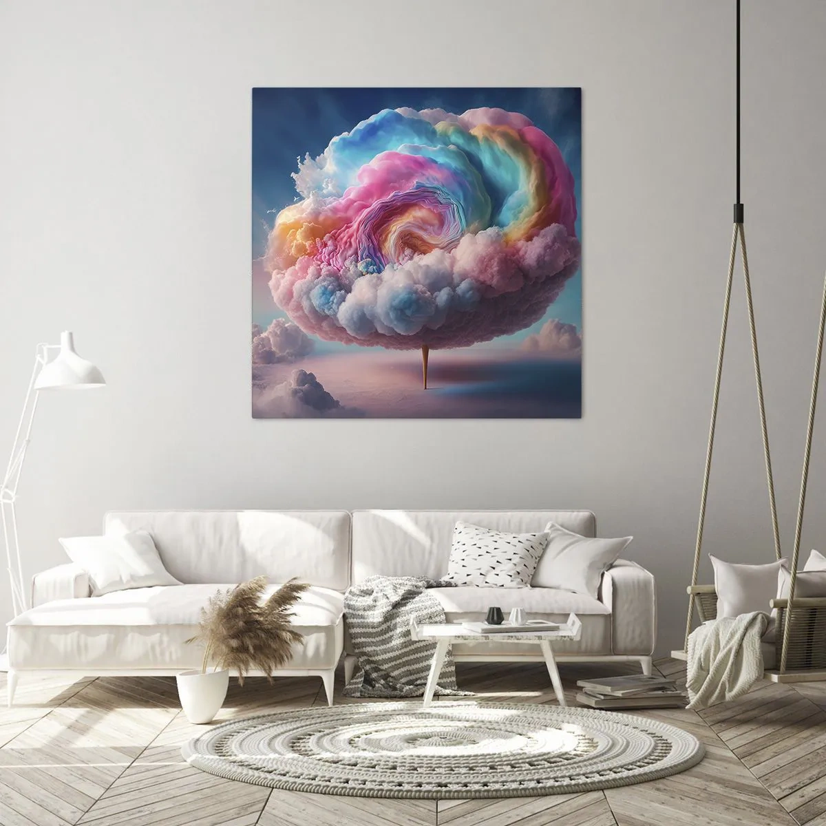 Canvastavla - Bild på duk - En dröm om en nöjespark - 60x60 cm