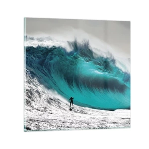 Glastavla - Bild på glas - Utmaningen accepterad - 30x30 cm