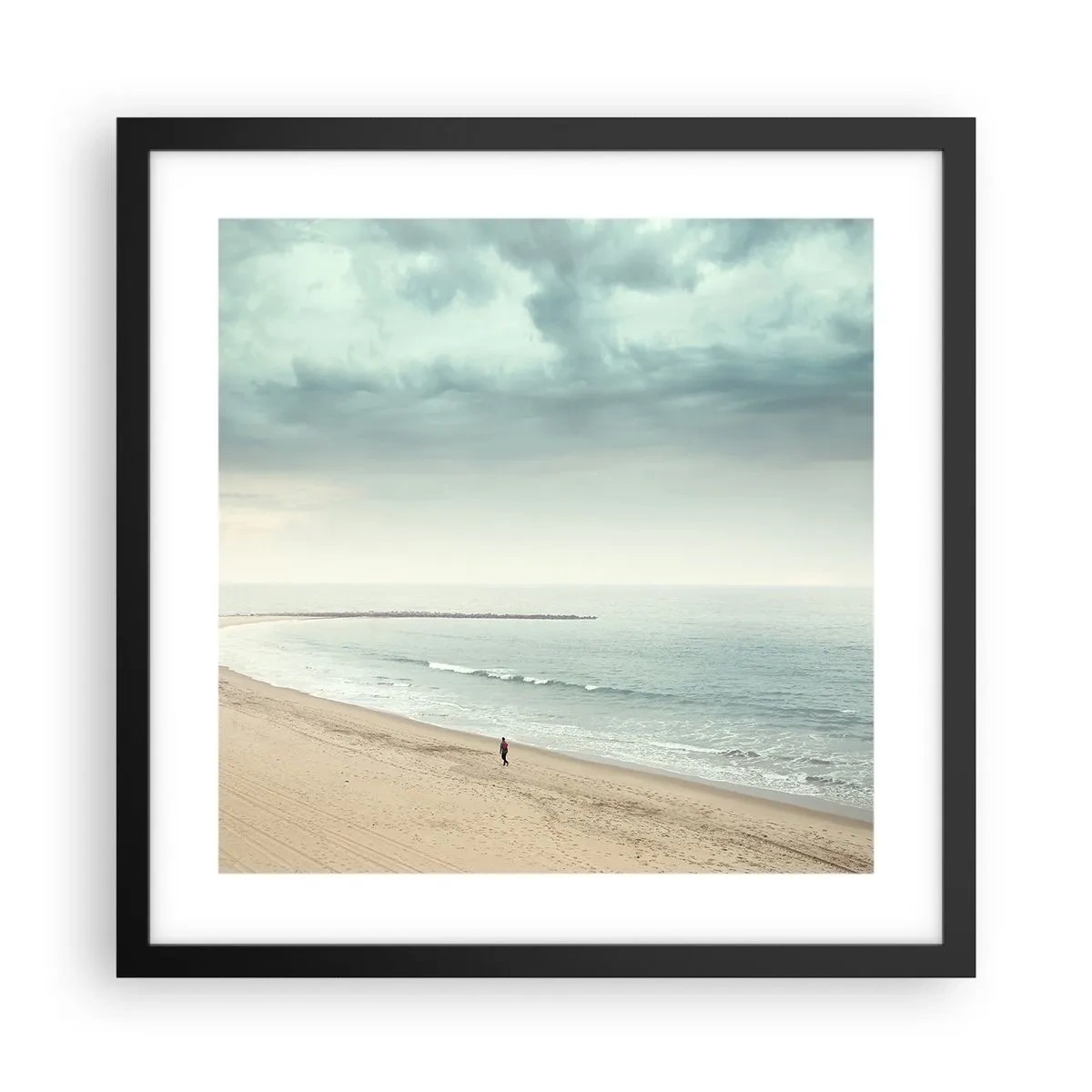 Affisch i svart ram - På jakt efter frid - 40x40 cm