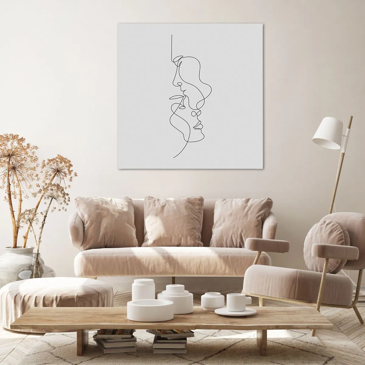 Canvastavla - Bild på duk - Sentimentala lustens glöd - 70x70 cm