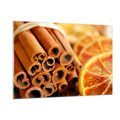 Glastavla - Bild på glas - Känner du deras arom? - 120x80 cm