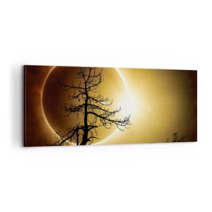 Canvastavla - Bild på duk - Total förmörkelse - 100x40 cm