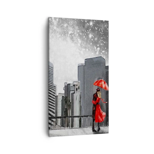 Canvastavla - Bild på duk - Människan är inte sten - 45x80 cm