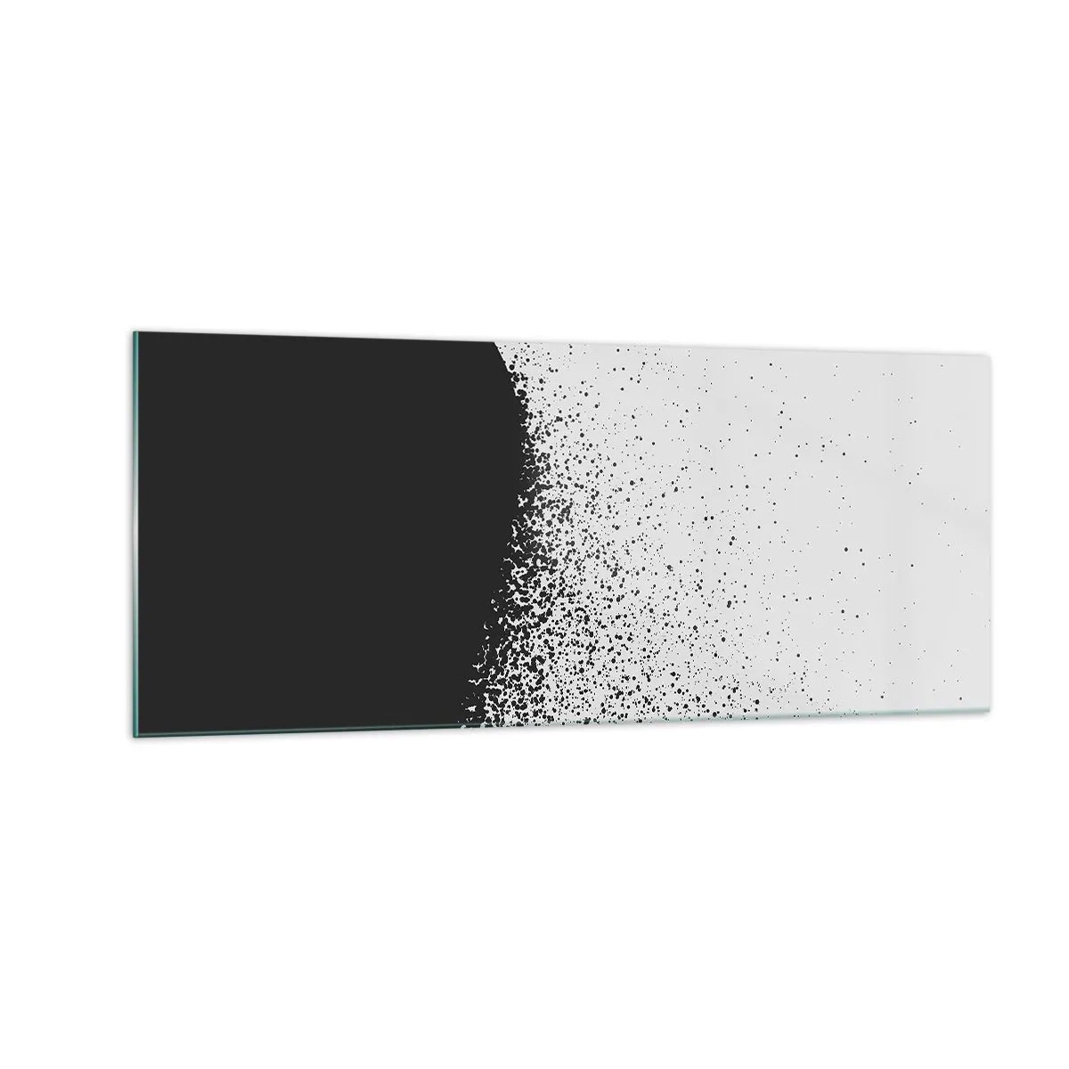 Glastavla - Bild på glas - Partiklarnas rörelse - 100x40 cm