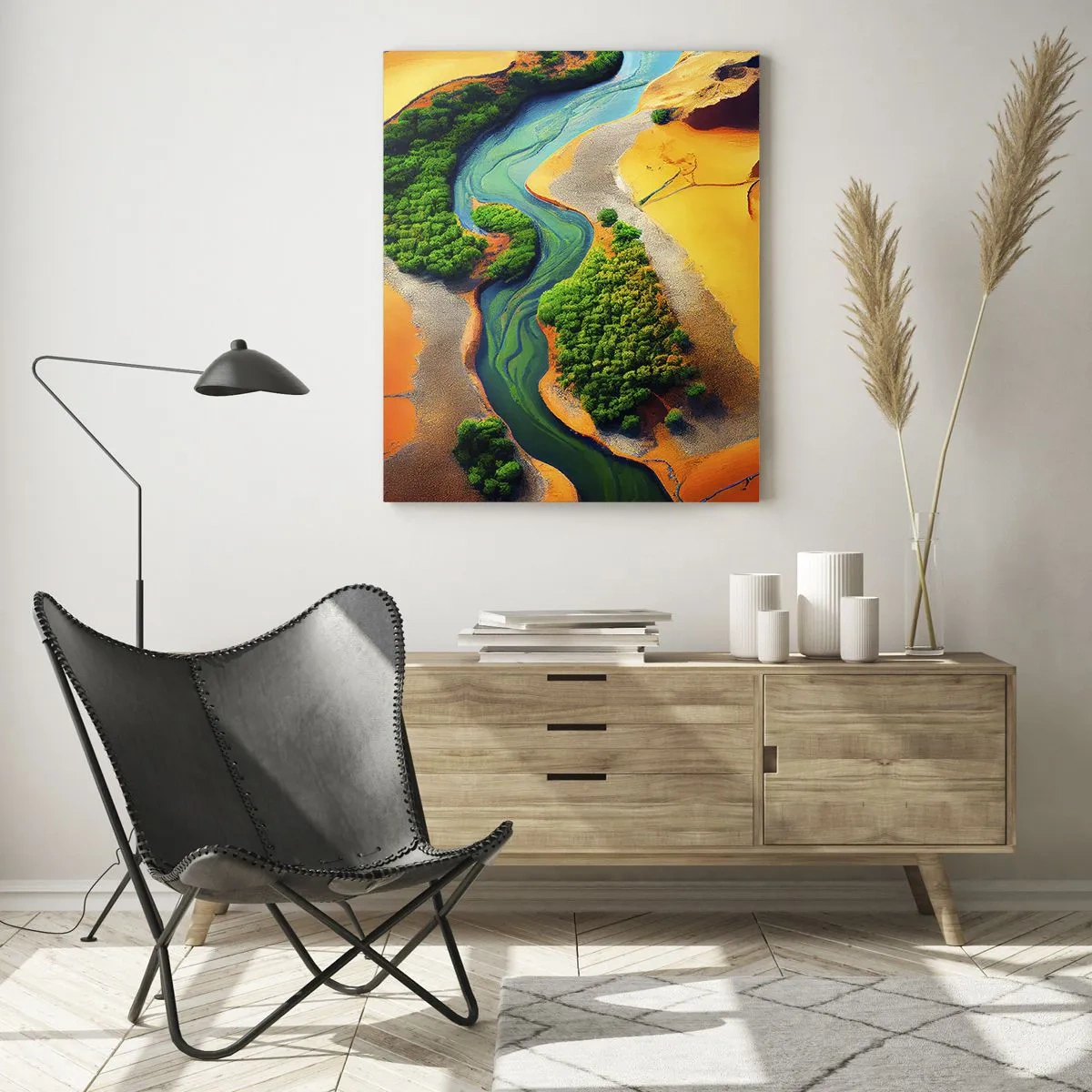 Glastavla - Bild på glas - Livgivande flod - 50x70 cm