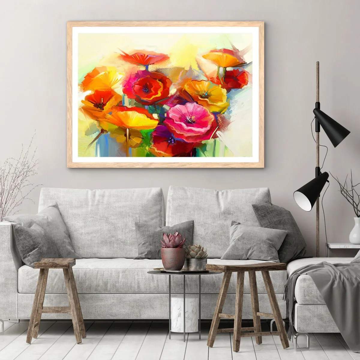 Affisch i ram av ljusek - Inte bara rött - 100x70 cm