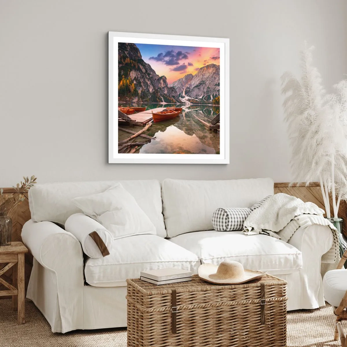 Affisch i vit ram - Dagens löfte - 40x40 cm