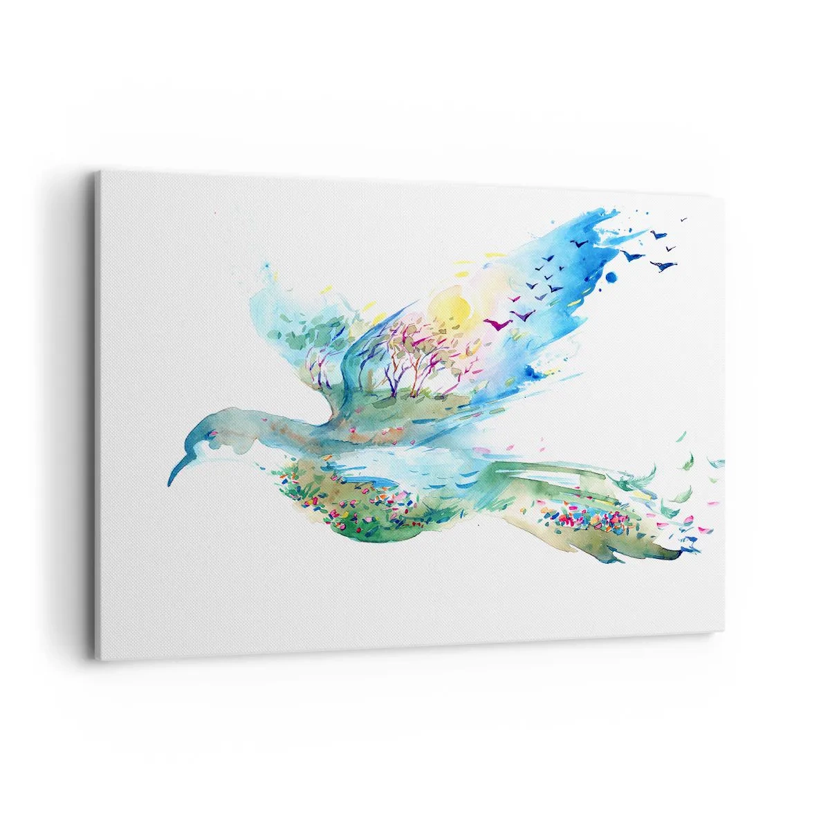 Canvastavla - Bild på duk - På naturens vingar - 100x70 cm