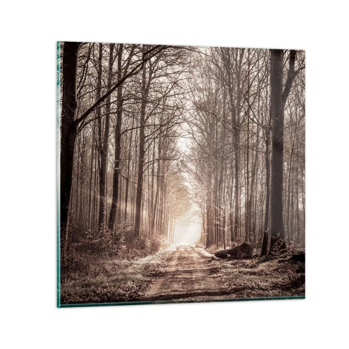 Glastavla - Bild på glas - Skogens domkyrka - 30x30 cm