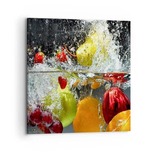 Canvastavla - Bild på duk - Uppfriskande frukt - 70x70 cm