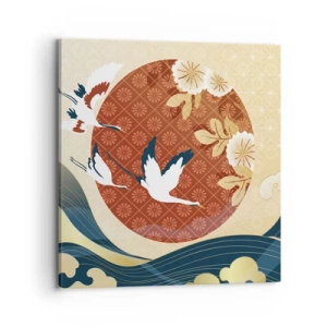 Canvastavla - Bild på duk - Japansk saga - 70x70 cm