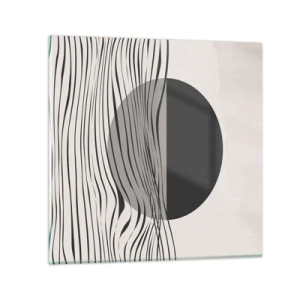 Glastavla - Bild på glas - Halvdan komposition - 30x30 cm
