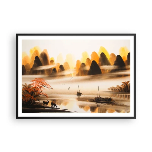 Affisch i svart ram - Längre bort än Fjärran Östern - 100x70 cm