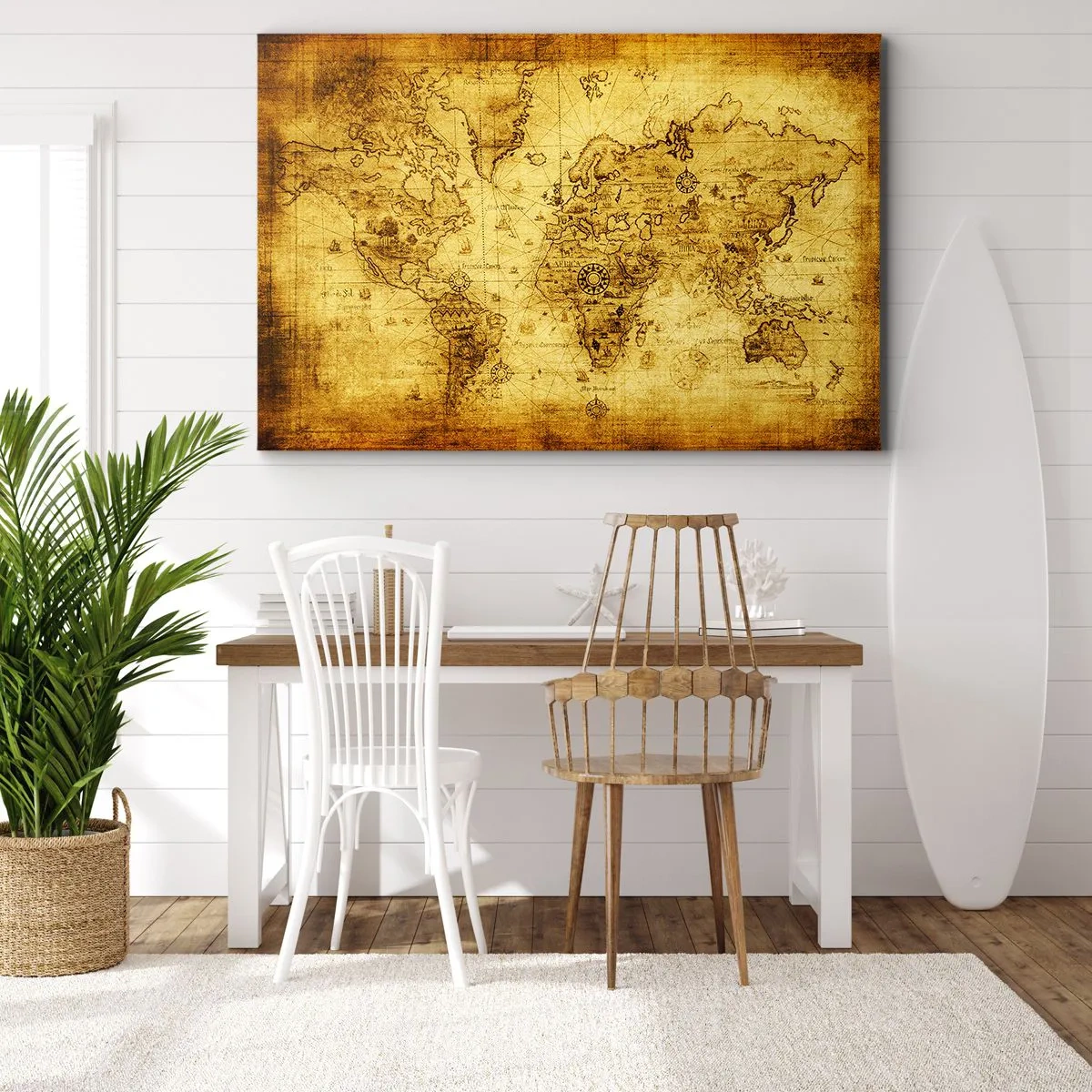 Canvastavla - Bild på duk - Världen är konstig - 120x80 cm