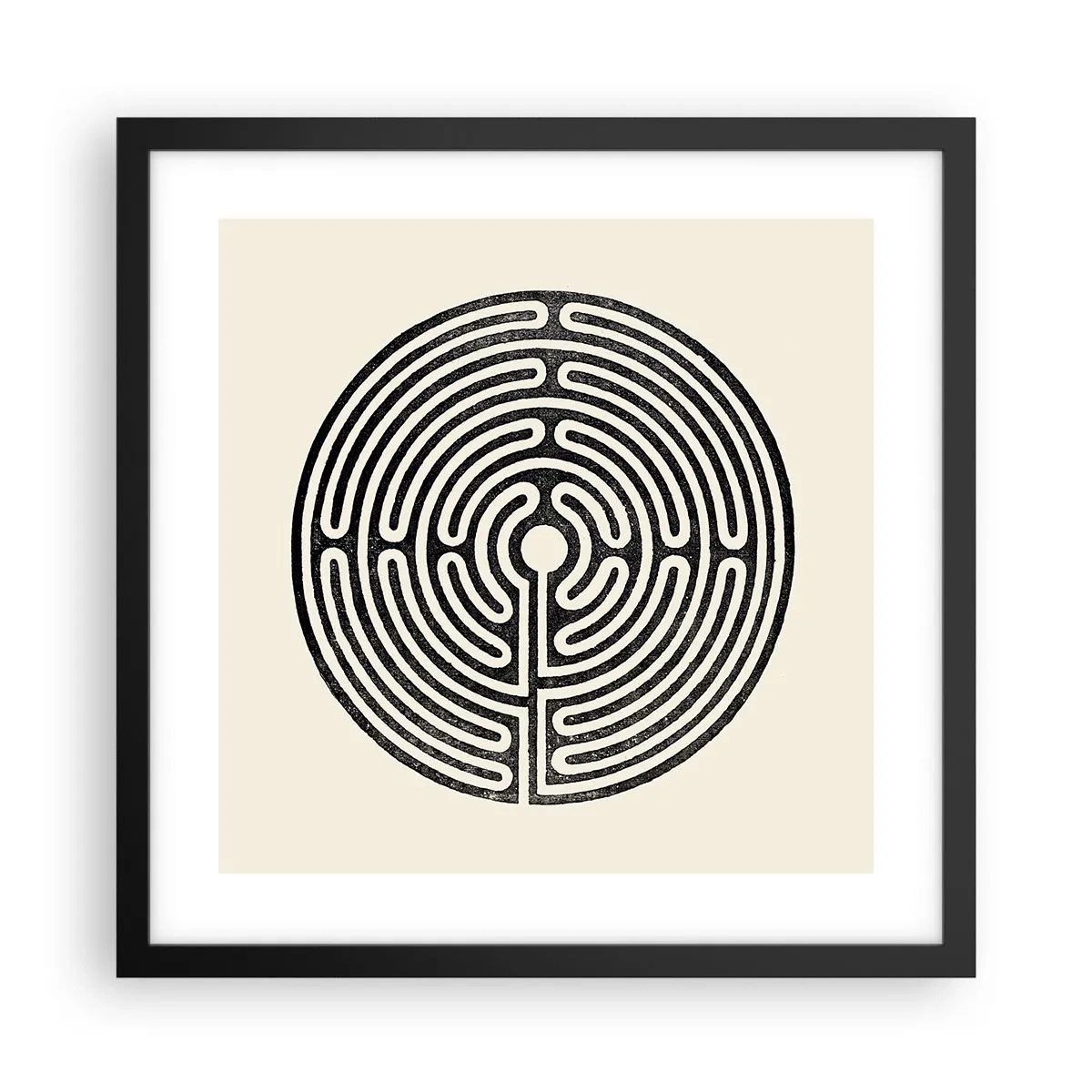 Affisch i svart ram - Mystisk ordning - 40x40 cm