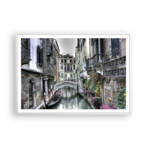 Affisch i vit ram - Tyst begrundan sedan några sekel - 100x70 cm