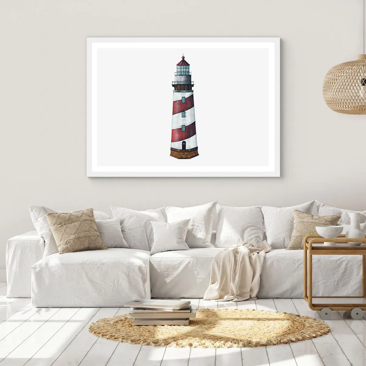 Affisch i vit ram - Alltid på sin vakt - 100x70 cm