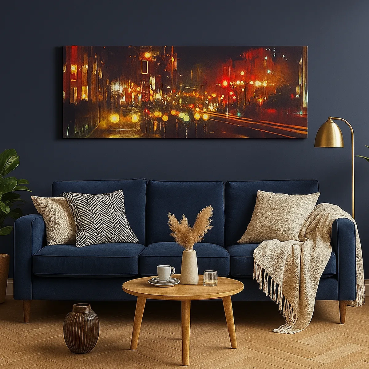 Canvastavla - Bild på duk - Doppad i nattljuset - 30x30 cm