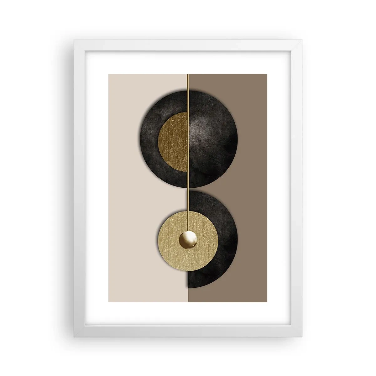 Affisch i vit ram - Variationer runt en cirkel - 30x40 cm