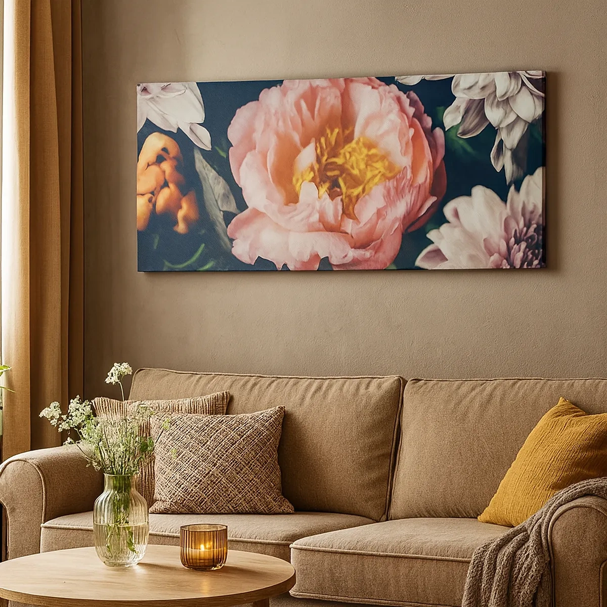 Canvastavla - Bild på duk - Med barockprakt - 30x30 cm