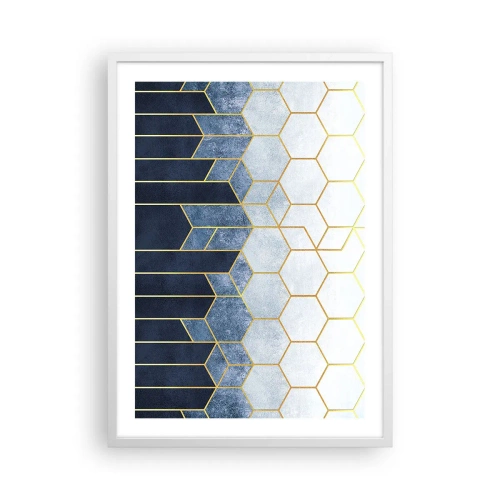 Affisch i vit ram - Komposition i synkoprytm - 50x70 cm