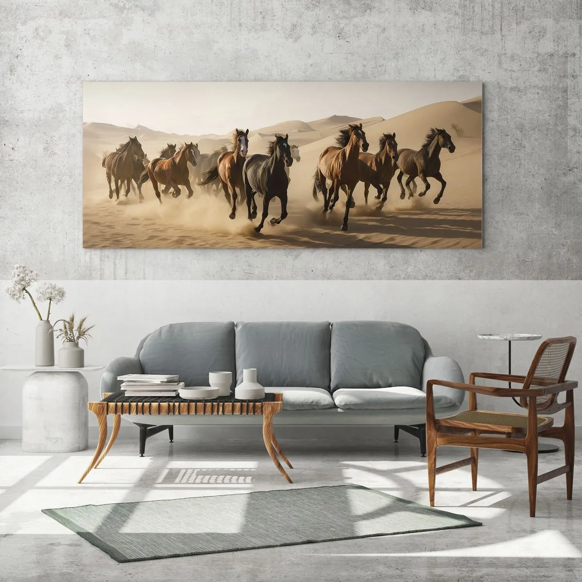 Glastavla - Bild på glas - Fri som vinden - 100x40 cm