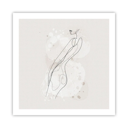 Affisch - Blicken går vilse - 60x60 cm