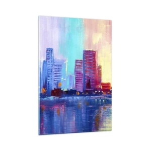 Glastavla - Bild på glas - Doppade i färger - 80x120 cm