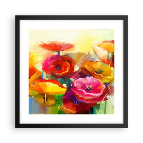 Affisch i svart ram - Inte bara rött - 40x40 cm