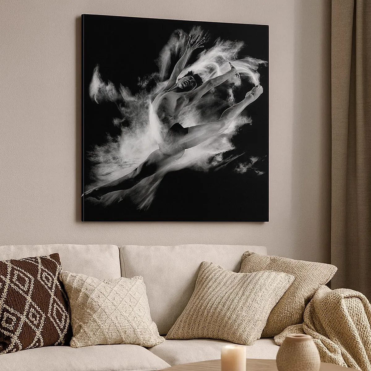 Canvastavla - Bild på duk - Fångad i luften - 30x30 cm