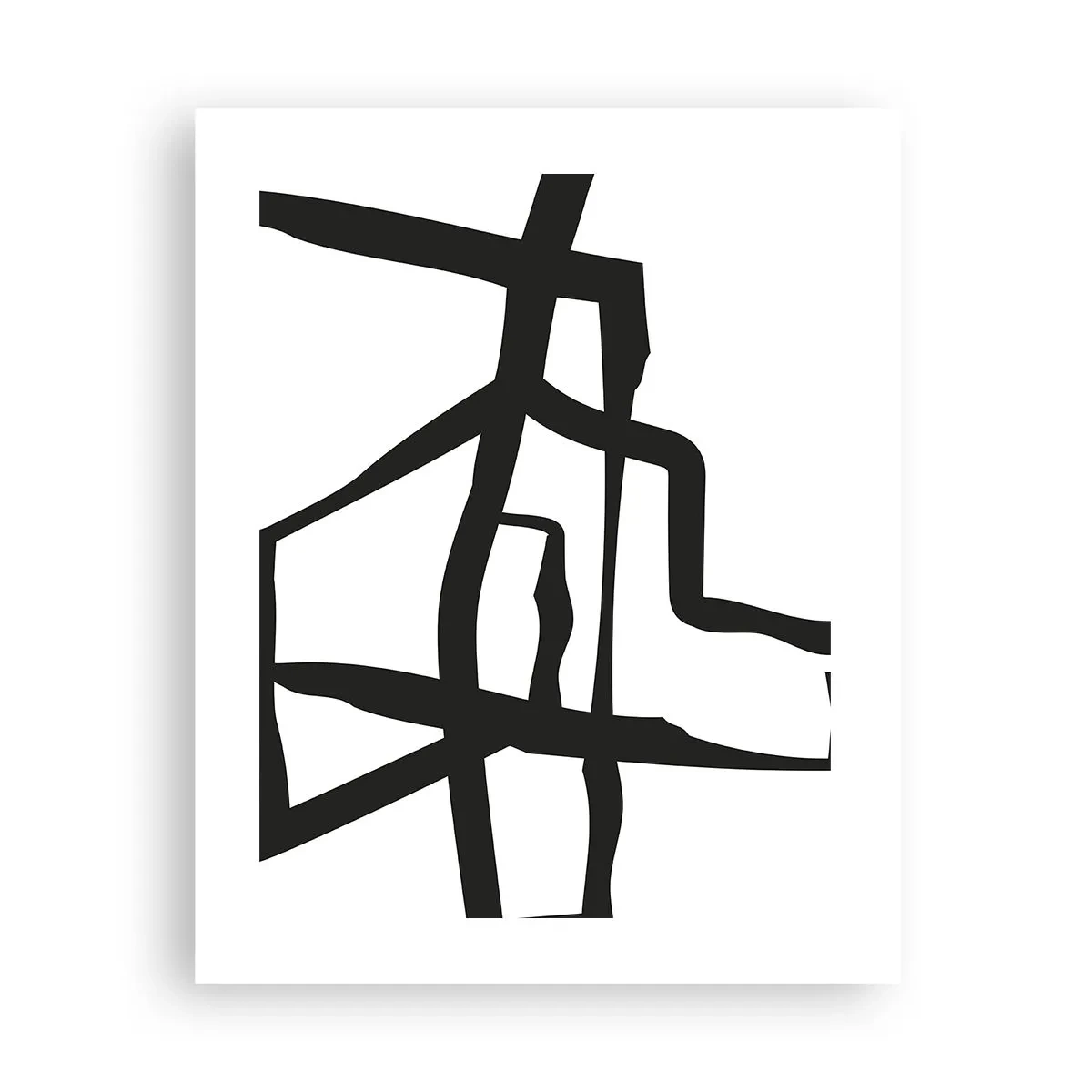 Affisch - Svartvit konstruktion - 40x50 cm