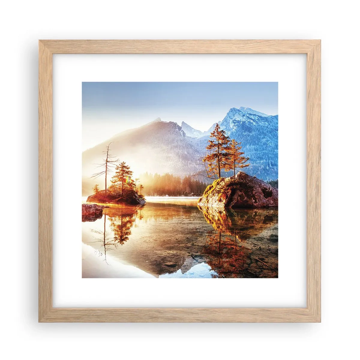 Affisch i ram av ljusek - Naturen i ett nytt ljus - 30x30 cm