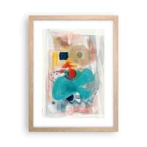 Affisch i ram av ljusek - Ett färgglatt spel - 30x40 cm