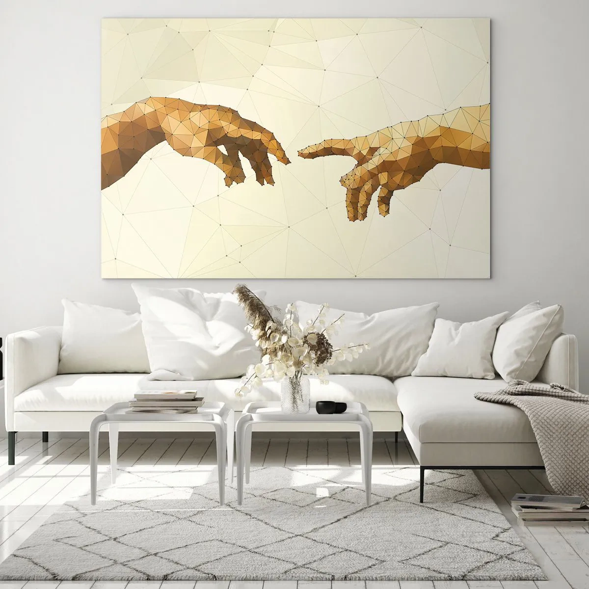 Glastavla - Bild på glas - Gudomlig geometri - 120x80 cm