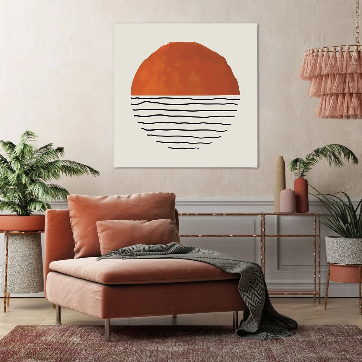 Canvastavla - Bild på duk - I japansk stämning - 30x30 cm