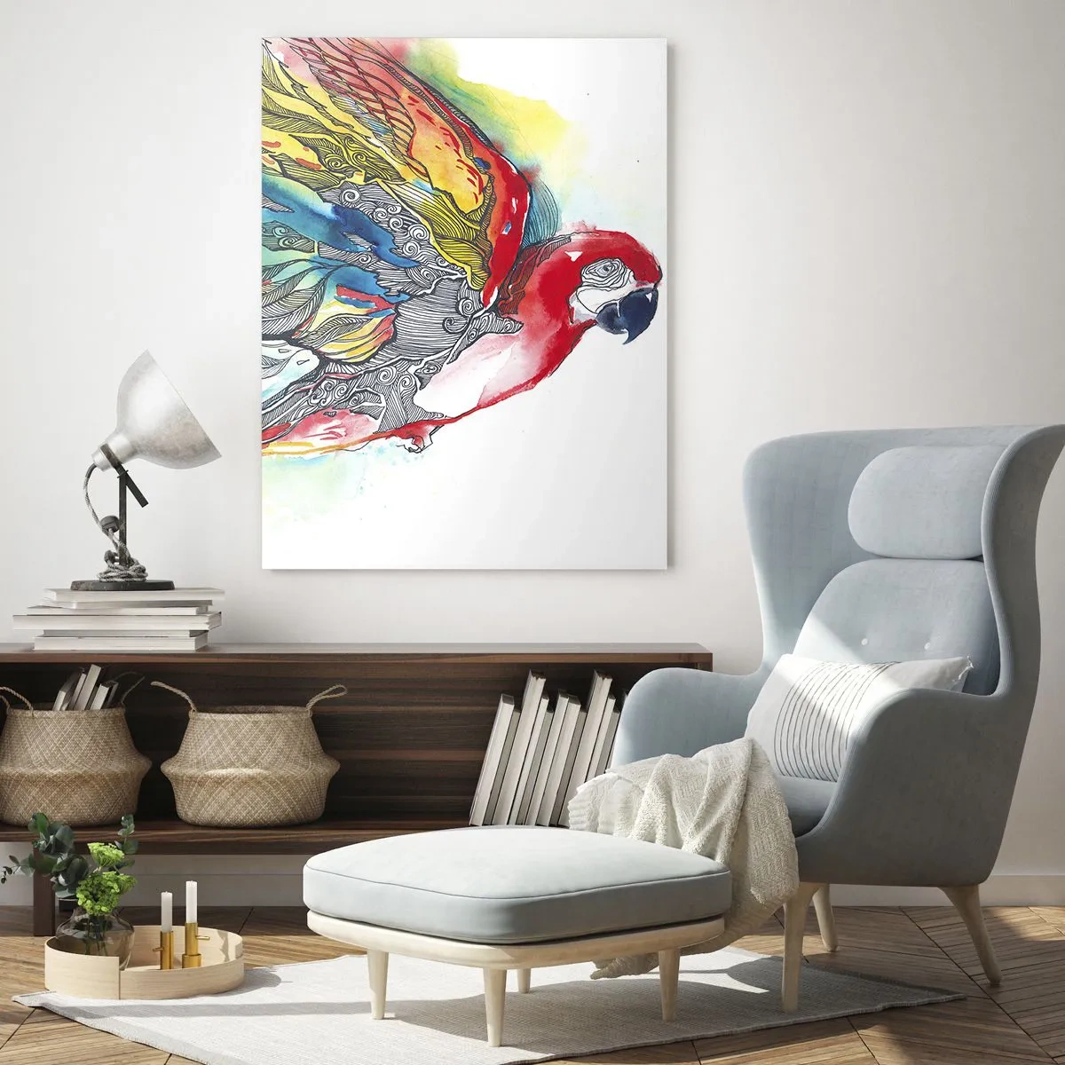 Glastavla - Bild på glas - Lev färgglatt - 50x70 cm