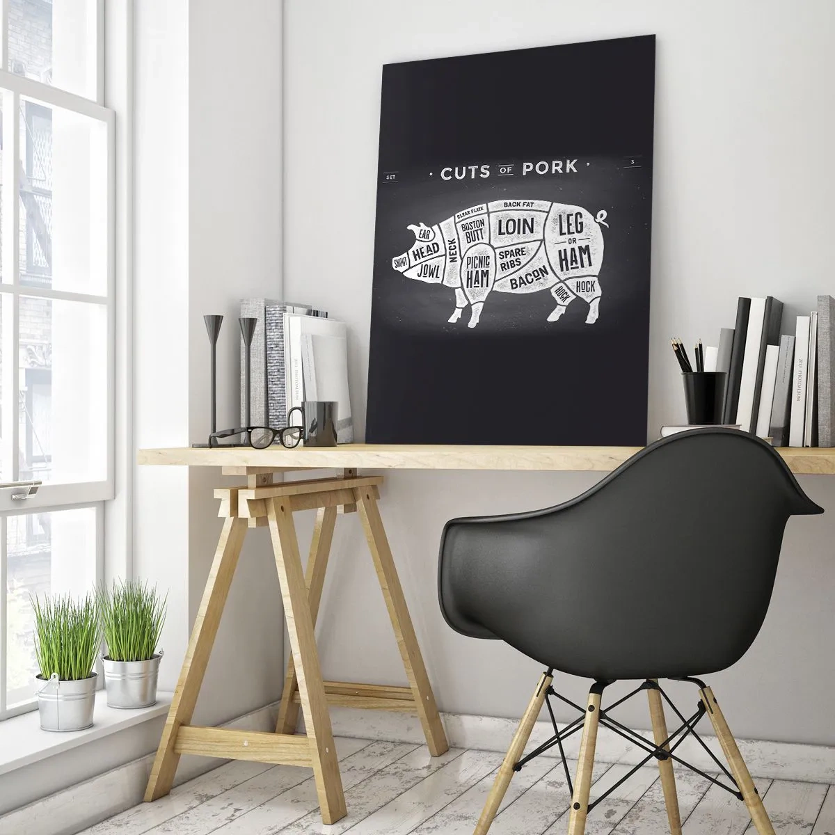 Glastavla - Bild på glas - Styckarens ABC - 50x70 cm