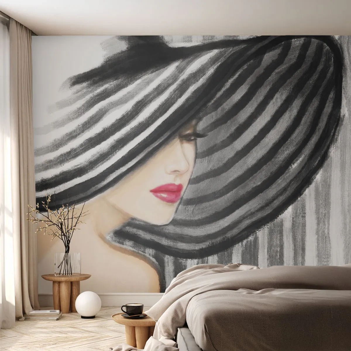 Fototapet Premium Canvas - Var hittar jag dig? - Kvinna, Kvinnans ansikte, Porträtt av en kvinna - 400x280 cm