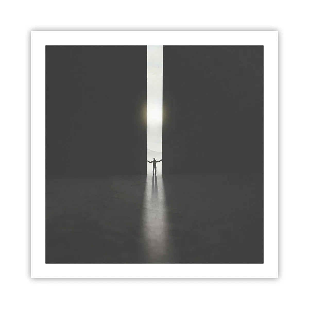 Affisch - Ett steg mot den ljusa framtiden - 60x60 cm