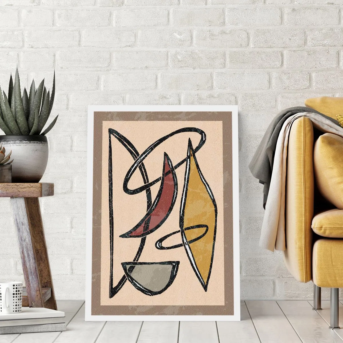 Affisch - Komposition - bågar och ovaler - 50x70 cm