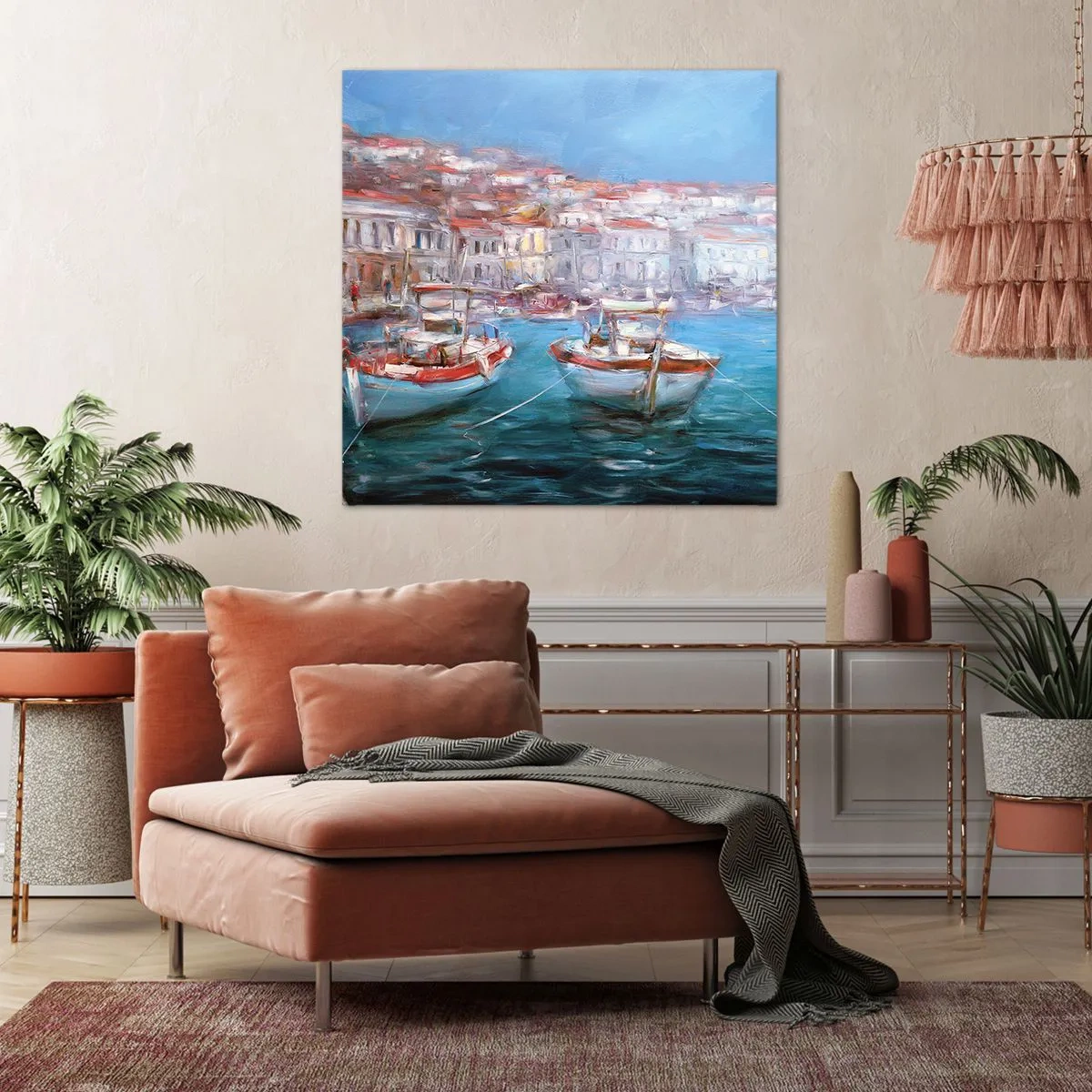Canvastavla - Bild på duk - Italiensk vik - 30x30 cm
