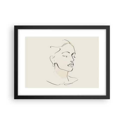 Affisch i svart ram - Säkra drag - 40x30 cm