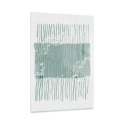 Glastavla - Bild på glas - Marin abstraktion - 50x70 cm