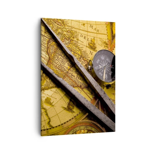 Canvastavla - Bild på duk - Var är skatterna? - 50x70 cm