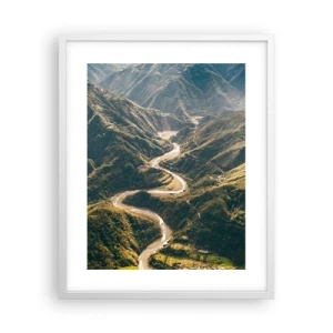 Affisch i vit ram - Direkt från fjällens hjärta - 40x50 cm