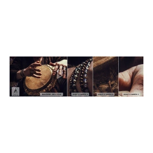 Provbit av fototapet Premium Sand - I hjärtats takt - Trumspel, Afrika, musik - 100x30 cm