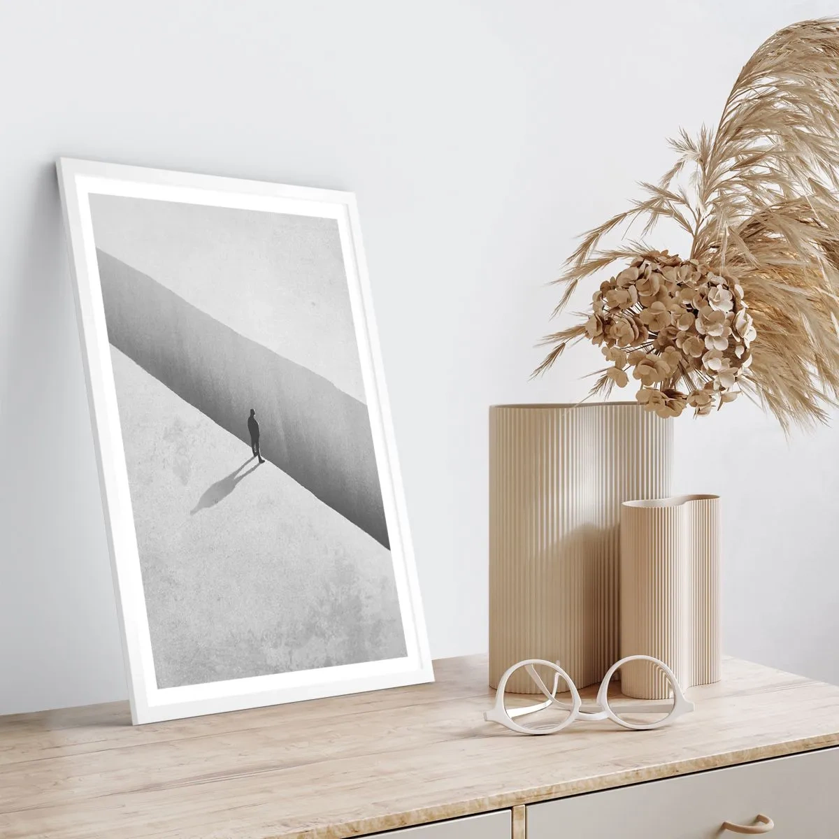 Affisch i vit ram - Tydligt mål - 40x50 cm