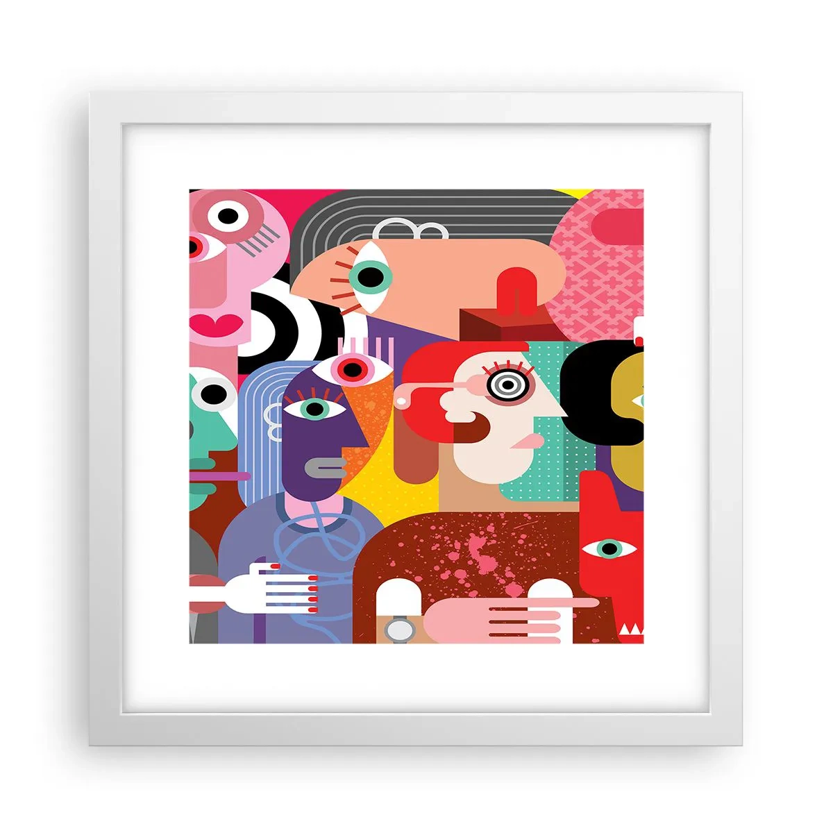 Affisch i vit ram - Vi är från Picasso - 30x30 cm