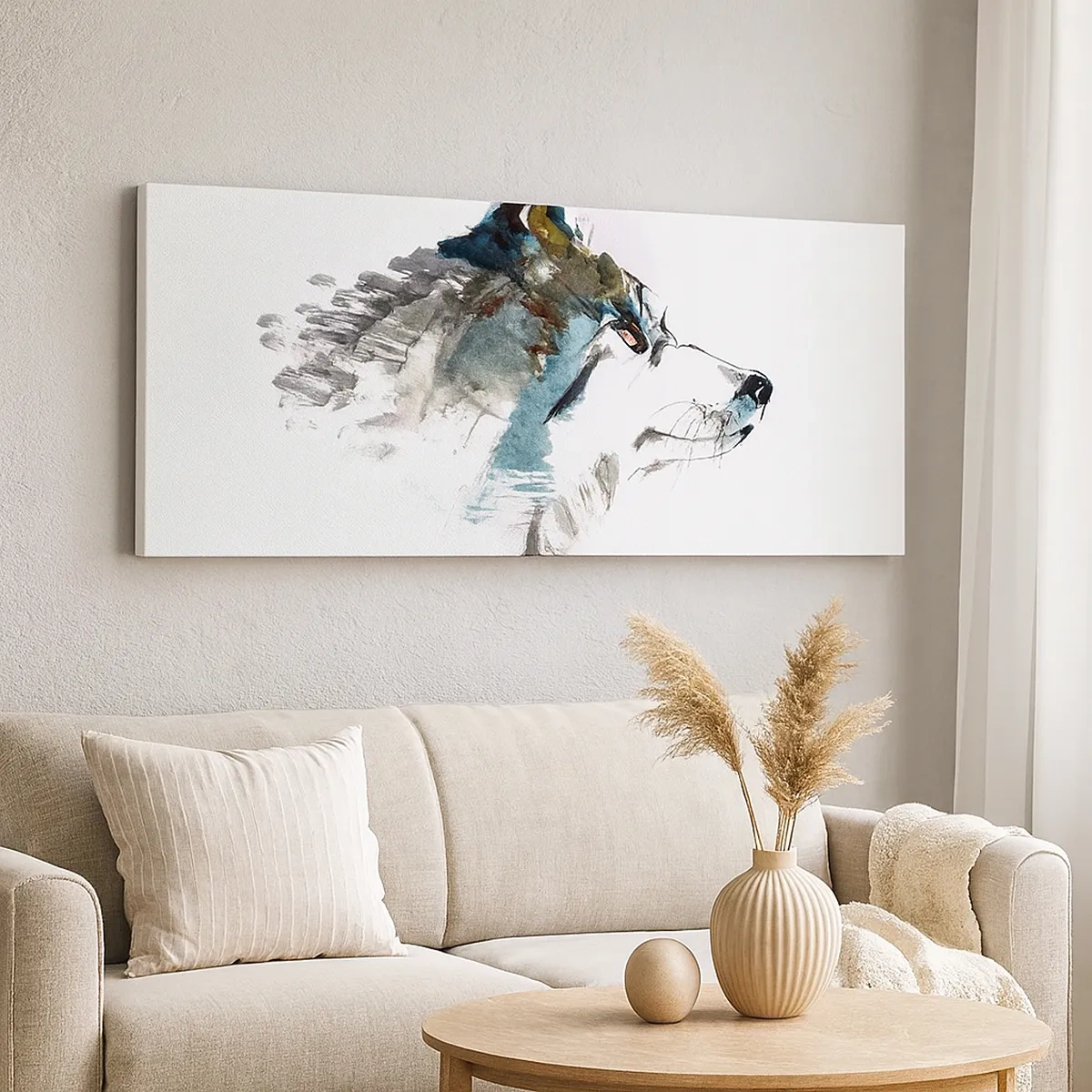 Canvastavla - Bild på duk - Vargen är här - 30x30 cm