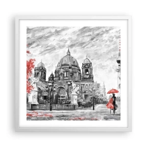 Affisch i vit ram - Ett möte i Berlin - 50x50 cm